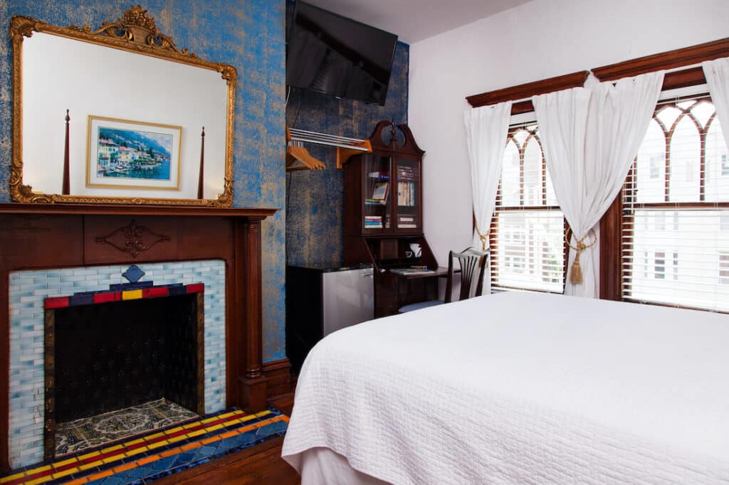 Dupont Circle restaurants , beautiful guest room at American Guest House in Washington, DC
